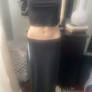 NWNT Black Two-Piece Set with stretch 
Size medium